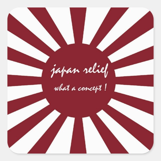 Sticker Carré le japon soulage quel concept (Devant)