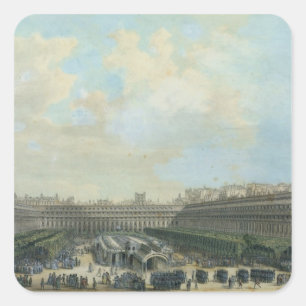 Sticker Carré Le jardin du Palais Royal, 1791