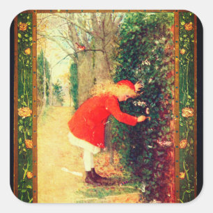 Sticker Carré Le jardin secret  