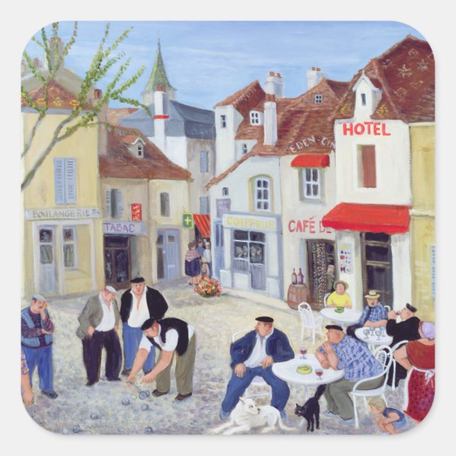Sticker Carré Le jeu Bourgogne (Devant)