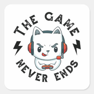 Sticker Carré Le Jeu ne se termine jamais