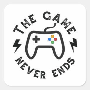 Sticker Carré Le Jeu ne se termine jamais