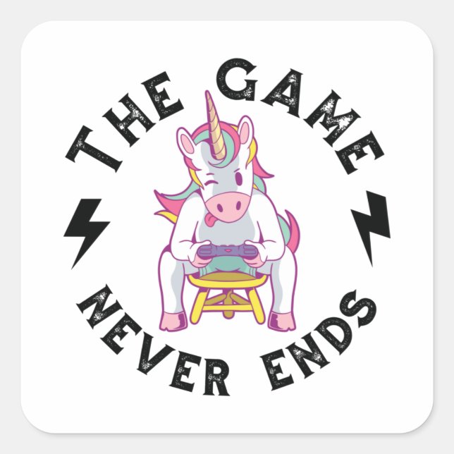 Sticker Carré Le Jeu ne se termine jamais (Devant)