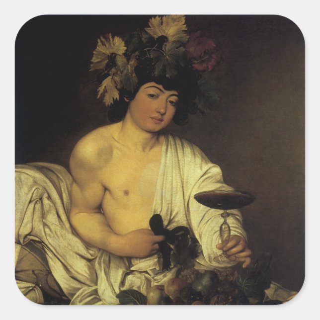 Sticker Carré Le jeune Bacchus (Devant)