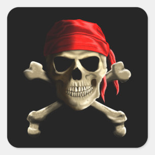 Sticker Carré Le Jolly roger