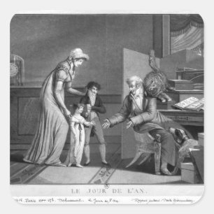 Sticker Carré Le jour de nouvelle année, 1807