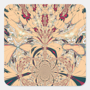 Sticker Carré Le Kaleidoscope Africain Vibrant : Un Plaisir Pais