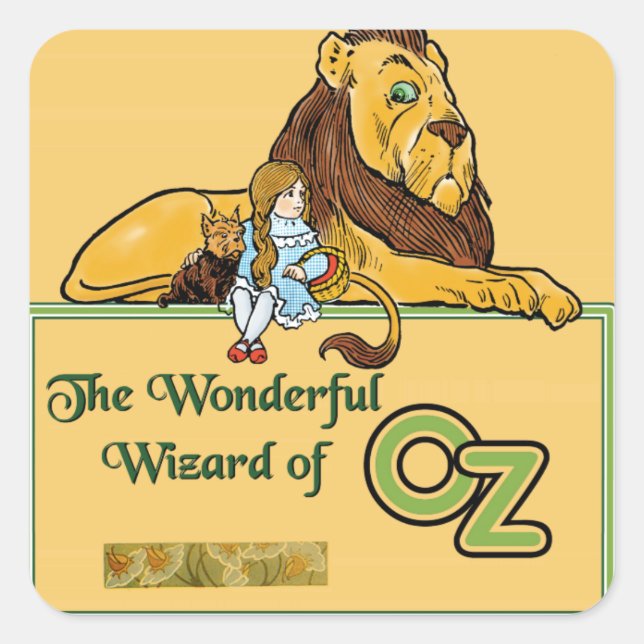 Sticker Carré Le Magicien Merveilleux d'Oz (Devant)