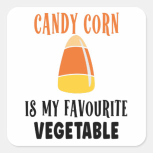 Sticker Carré Le maïs bonbon est mon légume préféré
