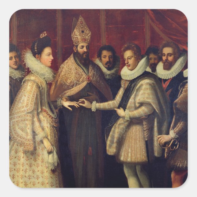 Sticker Carré Le mariage de Catherine de Medici (Devant)
