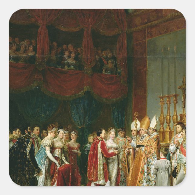 Sticker Carré Le mariage de Napoléon Ier et Marie (Devant)