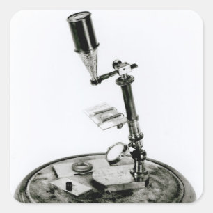 Sticker Carré Le microscope de Darwin