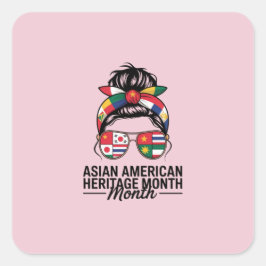 Sticker Carré le mois du patrimoine de l'islande asiatique et du