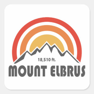 Sticker Carré Le mont Elbrus