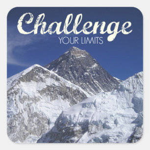 Sticker Carré Le Mont Everest met vos limites à l'épreuve