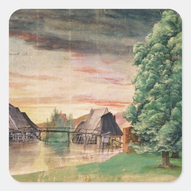 Sticker Carré Le moulin à eau, 1495-97 (Devant)