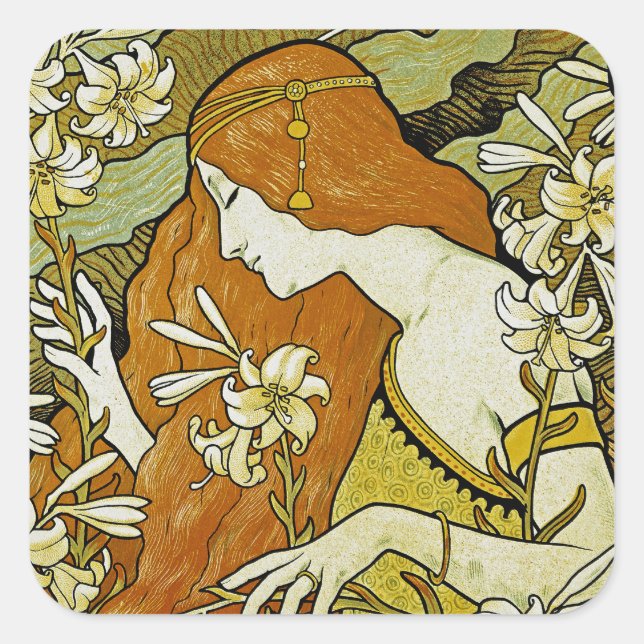 Sticker Carré Le Nouveau Floral (Devant)