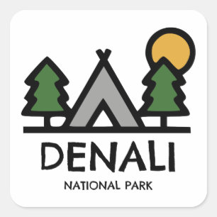 Sticker Carré Le Parc national de Denali