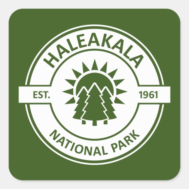 Sticker Carré Le Parc national de Haleakala (Devant)