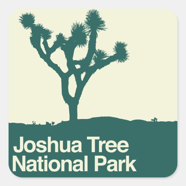 Sticker Carré Le Parc national de Joshua Tree (Devant)