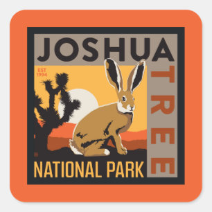 Sticker Carré Le Parc national de Joshua Tree Jacklapin