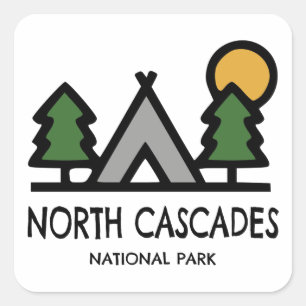 Sticker Carré Le Parc national de North Cascades