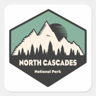 Sticker Carré Le Parc national de North Cascades