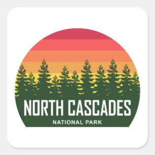 Sticker Carré Le Parc national de North Cascades