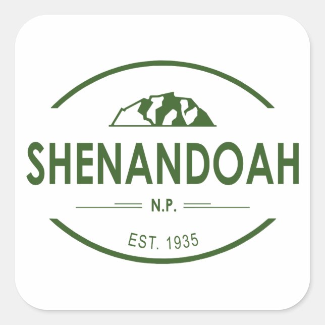 Sticker Carré Le Parc national de Shenandoah (Devant)