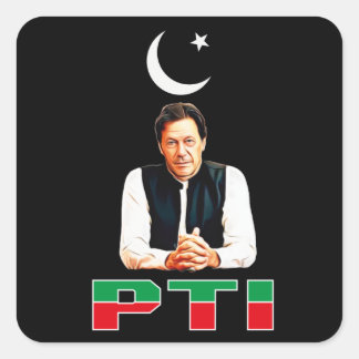 Sticker Carré Le Parti PTI pakistanais soutient Imran Khan