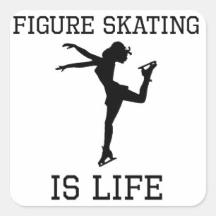 Sticker Carré Le patinage artistique est la vie