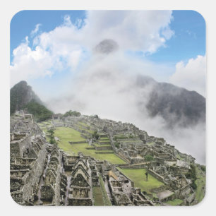 Sticker Carré Le Pérou, Machu Picchu, l'ancienne cité perdue de 