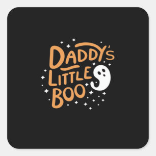 Sticker Carré Le petit garçon de papa, Happy Halloween