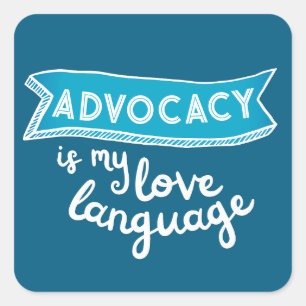 Sticker Carré Le plaidoyer est ma langue d'amour Sticker_Embolde