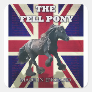 Sticker Carré "Le poney d'automne -- Britannique vrai --