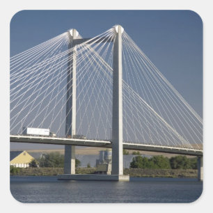 Sticker Carré Le pont Ed Hendler enjambe le fleuve Columbia