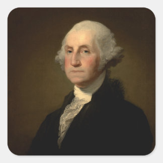 Sticker Carré Le président américain George Washington