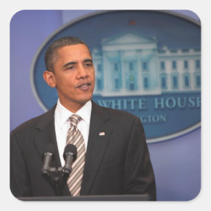 Sticker Carré Le président Barack Obama fait une annonce