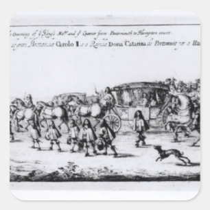 Sticker Carré Le Procession de Charles II