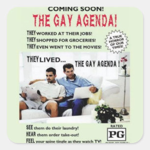 Sticker Carré Le programme gay !