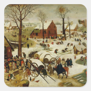 Sticker Carré Le recensement de Bethléem