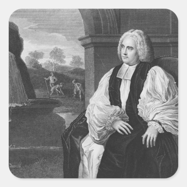 Sticker Carré Le révérend George Berkeley (Devant)