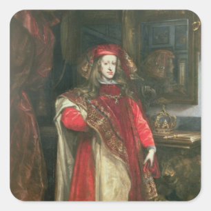 Sticker Carré Le Roi Charles II de l'Espagne