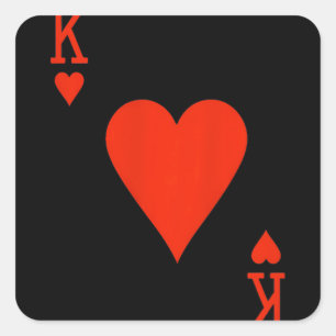 Sticker Carré Le Roi des Coeurs Couple Saint Valentin