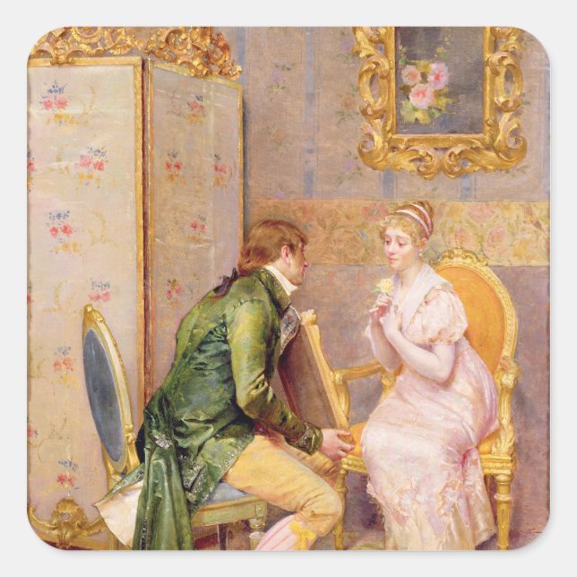 Sticker Carré Le Rose (Devant)