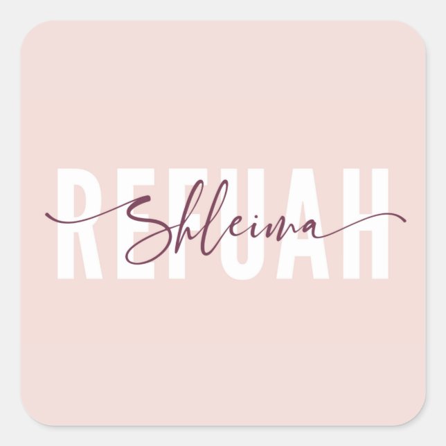 Sticker Carré Le scénario de Refuah Shleima va bien (Devant)