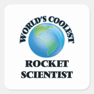 Sticker Carré Le scientifique de fusée le plus cool du monde