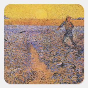 Sticker Carré Le Semeur par Vincent van Gogh