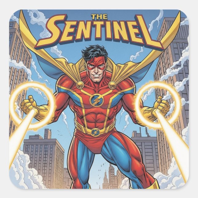 Sticker Carré Le Sentinel (Devant)