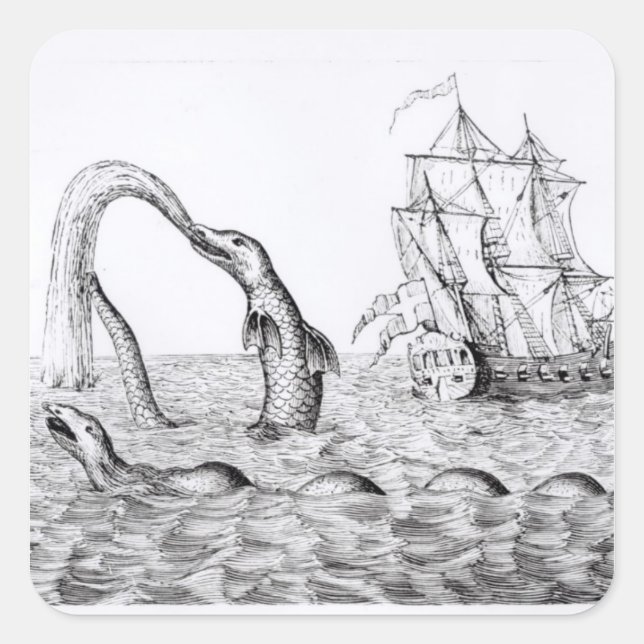 Sticker Carré Le Serpent De Mer (Devant)